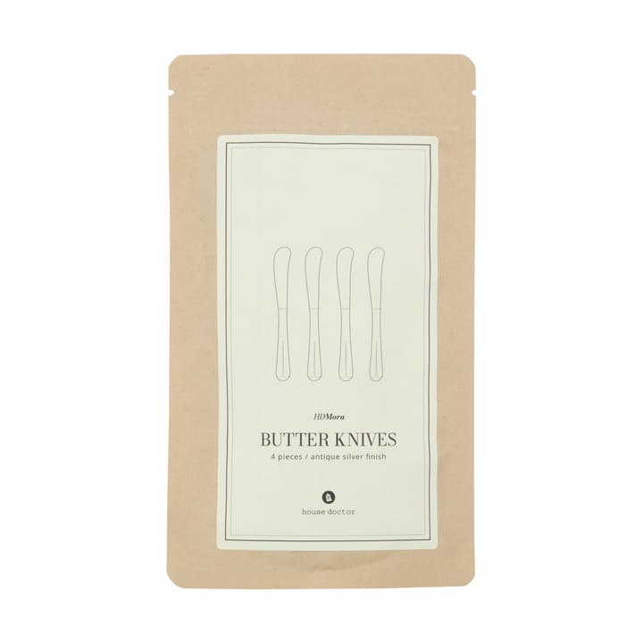 Mora botermes 4-pack, Zilveren afwerking House Doctor