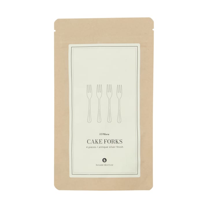 Mora taartvork 4-pack, Zilveren afwerking House Doctor