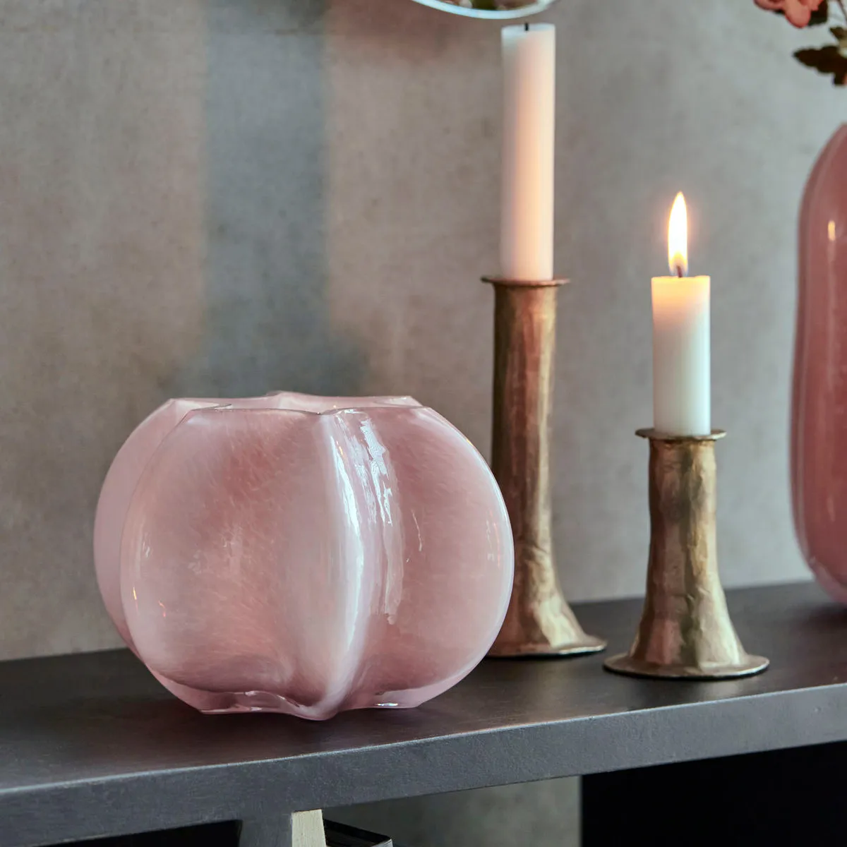 Nixi theelichthouder 17,5 cm, Roze House Doctor