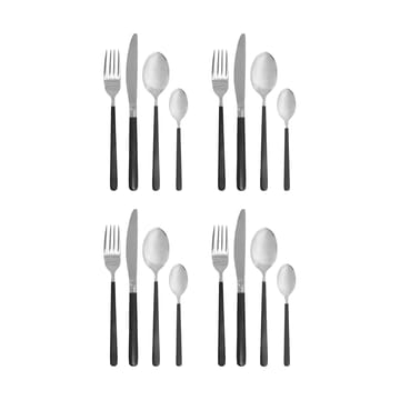 Ox bestekset 16-delig - Zwart-zilver - House Doctor