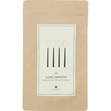 Ox lange lepel 4-pack - Zwart-zilver - House Doctor