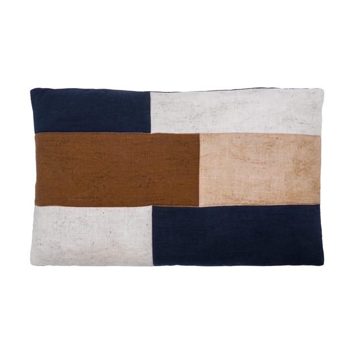 Patch kussensloop 30x50 cm - Zwart-zand-bruin - House Doctor