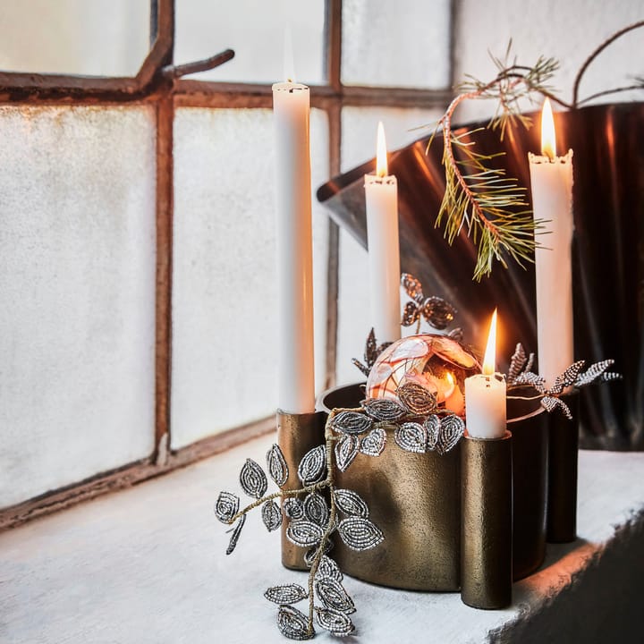 Pearl kerstboomhanger maretak 3-delig, Grijs-goud House Doctor