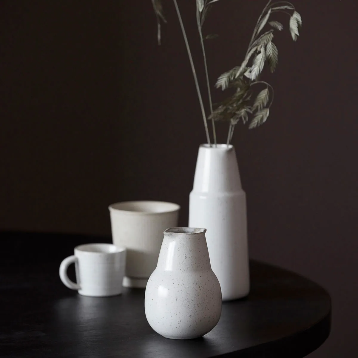 Pion karaf 12 cm, Grijs-wit House Doctor