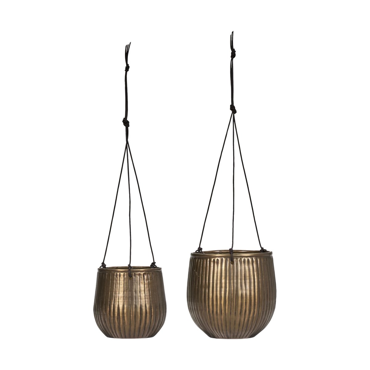 House Doctor Plan hangende bloempot 2-delig Gouden | Scandinavisch Interieur | Bloempotten | Goudkleurig