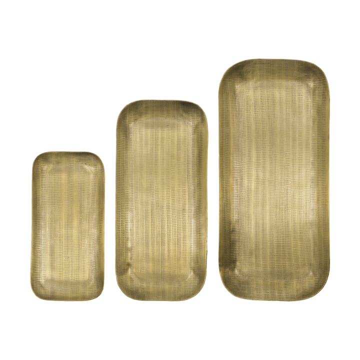 Plato decoratie dienblad 3-delig - Gouden - House Doctor