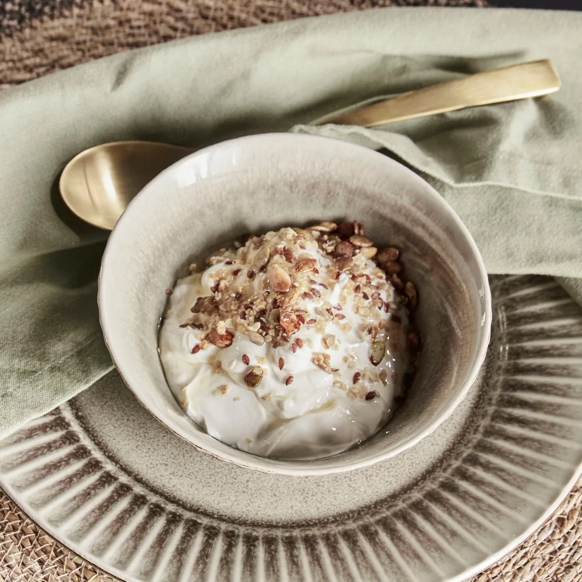 Pleat schaal Ø15 cm, Grijs-bruin House Doctor