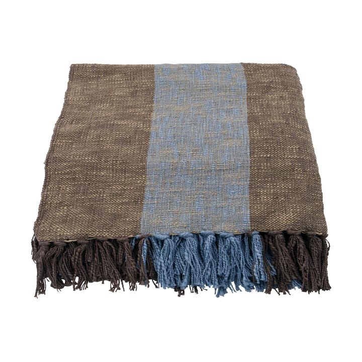 Ponra plaid 130x180 cm - Bruin-Lichtblauw - House Doctor