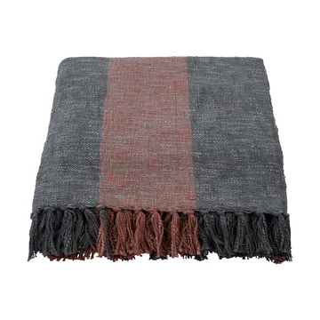 Ponra plaid 130x180 cm - Khaki-Bränd rood - House Doctor