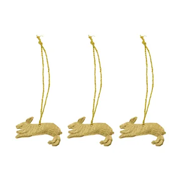 Rabbit paasornament 3-pack - Antiek messing - House Doctor