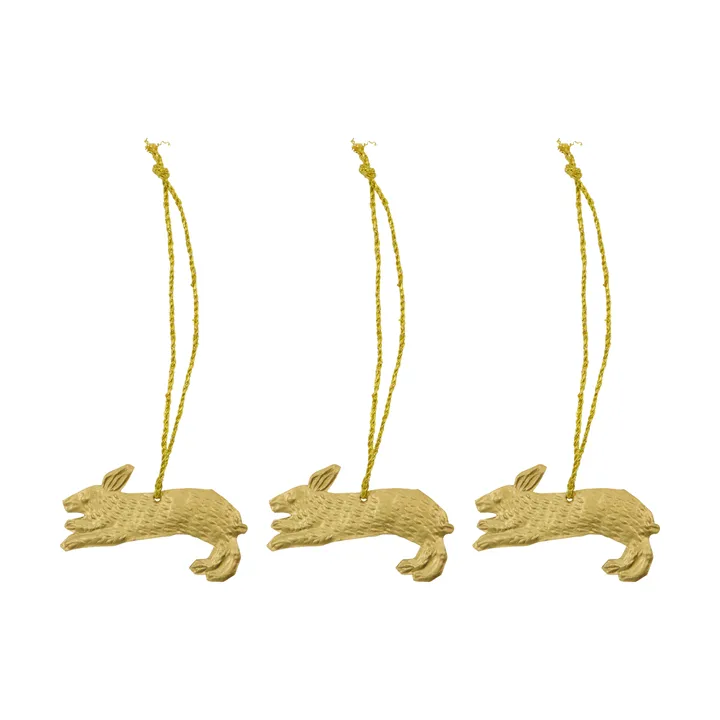Rabbit paasornament 3-pack - Antiek messing - House Doctor