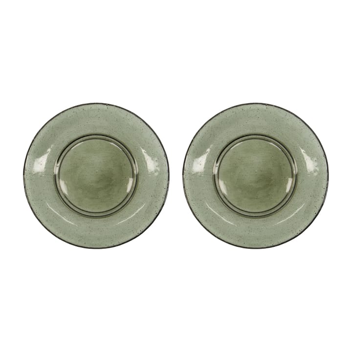 Rain bordje Ø21 cm 2-pack - Groen - House Doctor