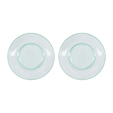 Rain bordje Ø21 cm 2-pack - Transparant - House Doctor