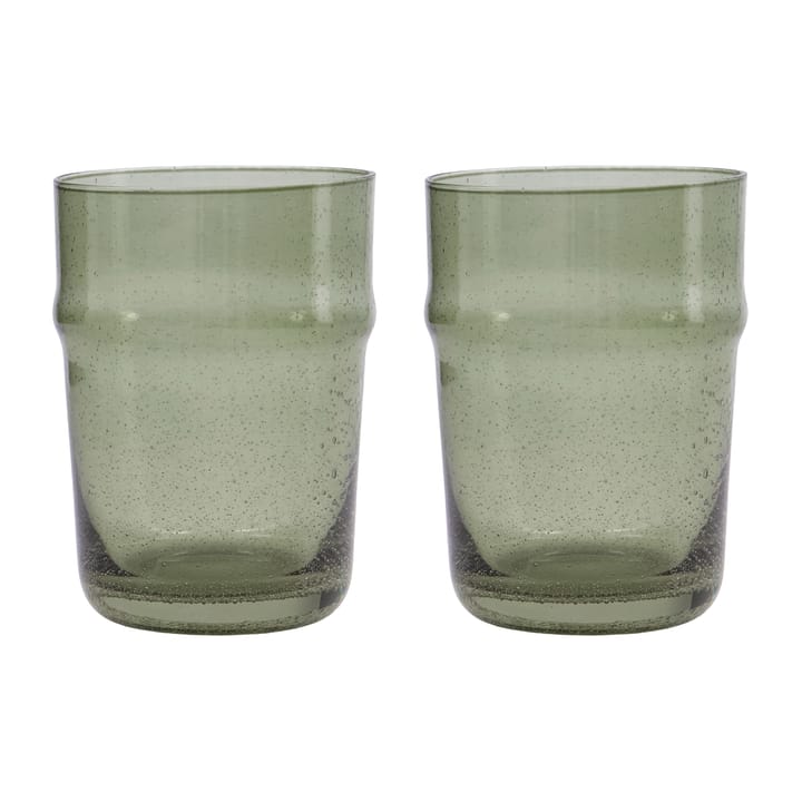 Rain glas 10,5 cm 2-pack - Groen - House Doctor