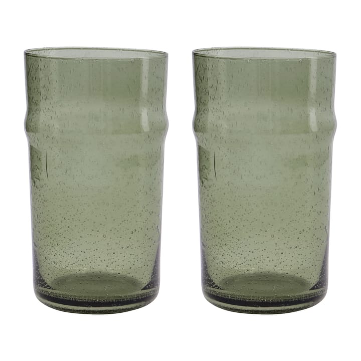 Rain glas 14 cm 2-pack - Groen - House Doctor