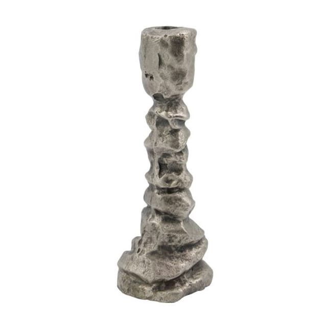 Raku kandelaar antiek zilver - 20 cm - House Doctor