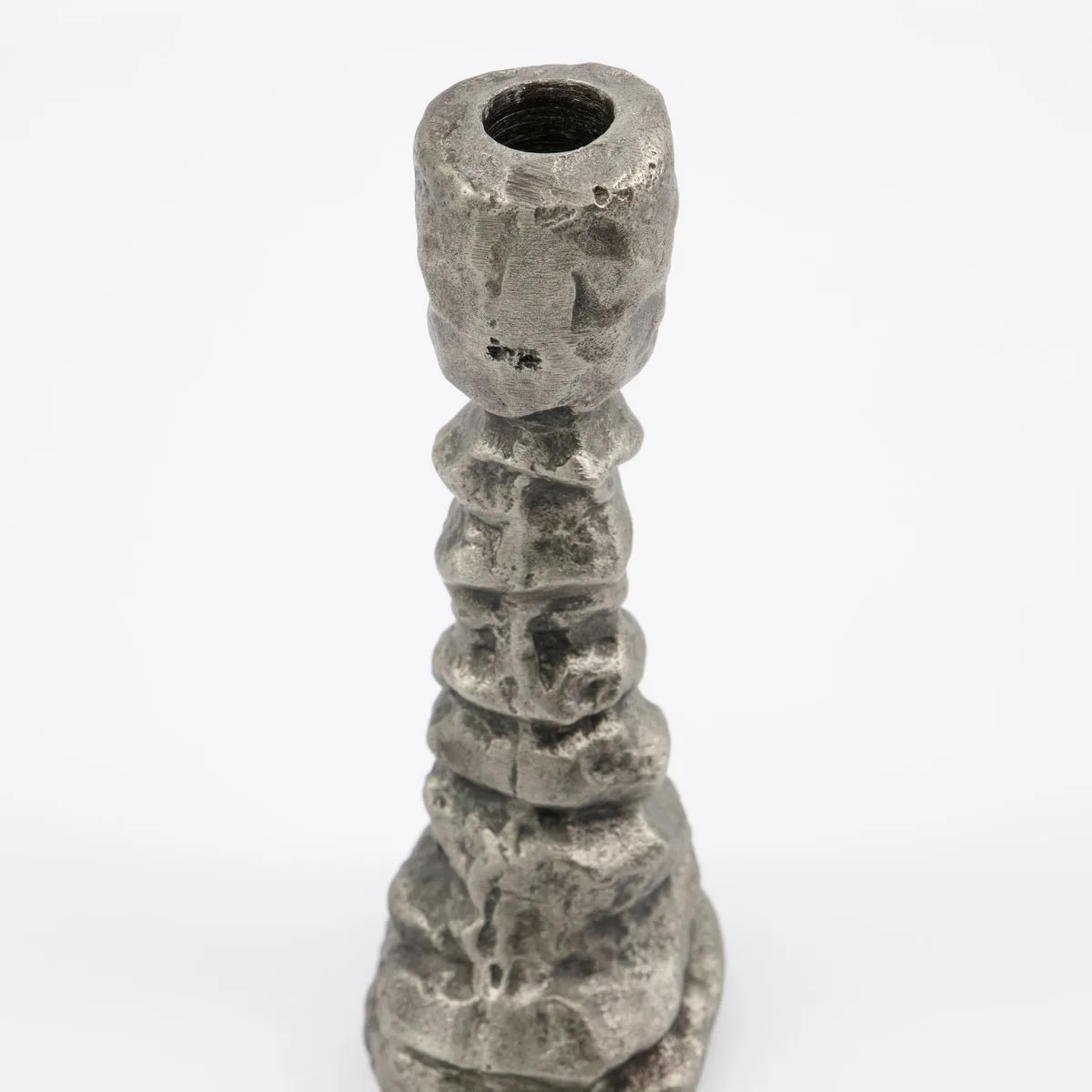 Raku kandelaar antiek zilver, 20 cm House Doctor