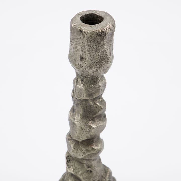 Raku kandelaar antiek zilver, 25 cm House Doctor