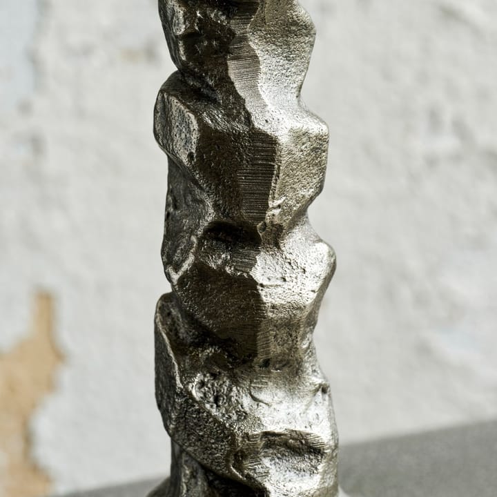 Raku kandelaar antiek zilver - 25 cm - House Doctor