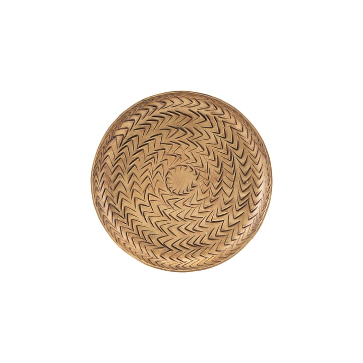 Rattan schotel met messing afwerking, 12 cm House Doctor