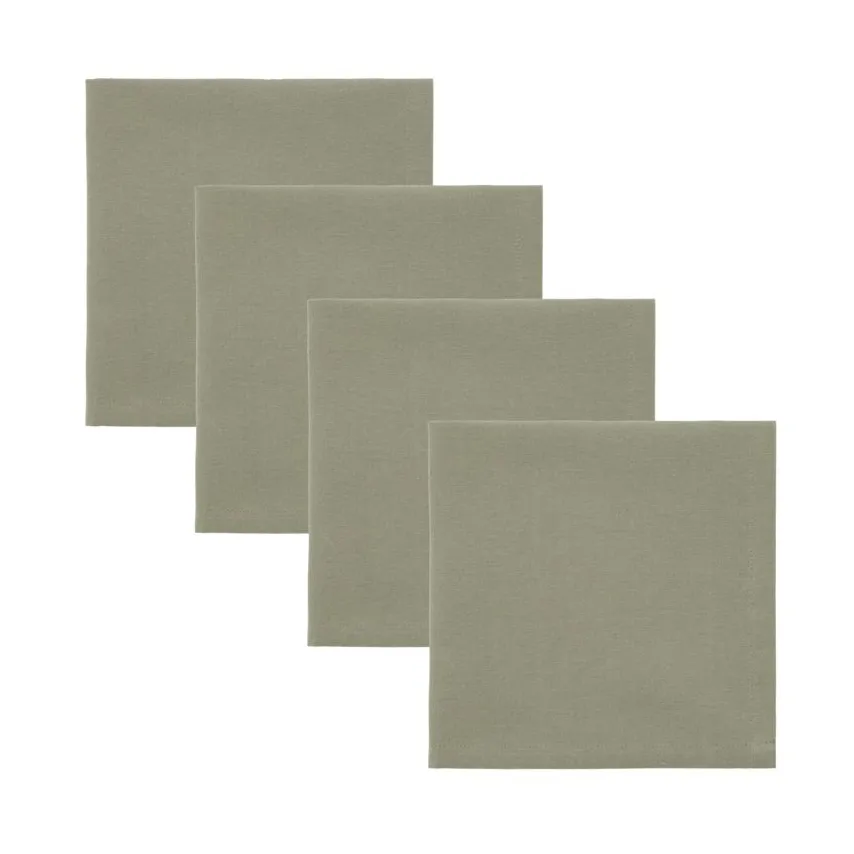 Real servetten 40x40 cm 4-pack, Olijfgroen House Doctor