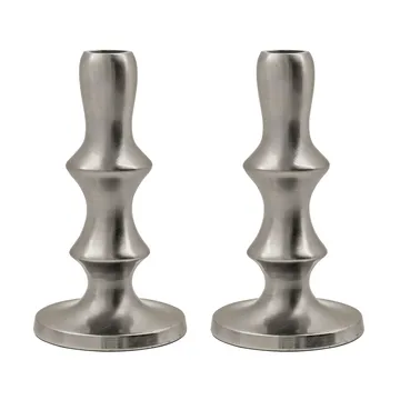 Reese kandelaar 2-pack - Silver finish - House Doctor