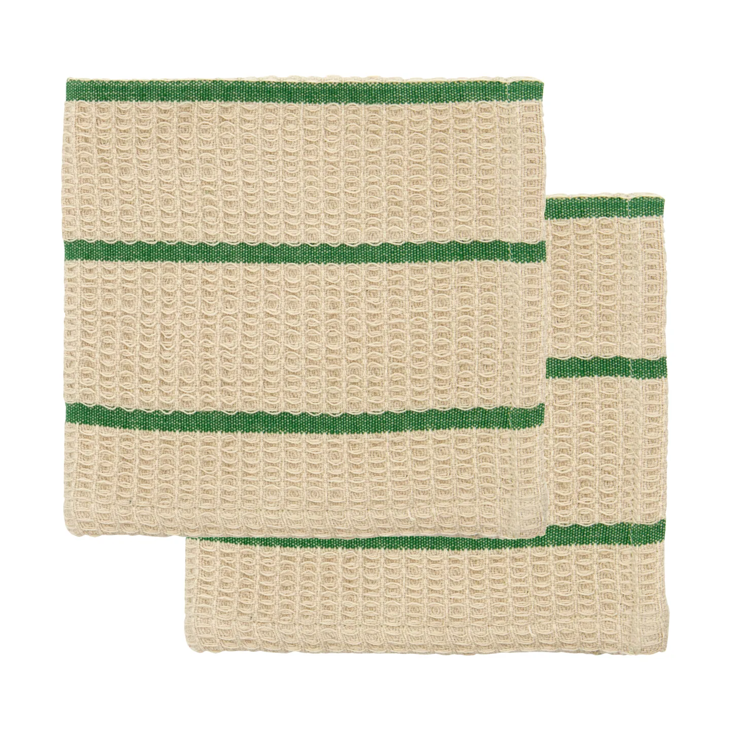 Rena vaatdoek, Zand-groen, 30x30 cm, 2-pack House Doctor
