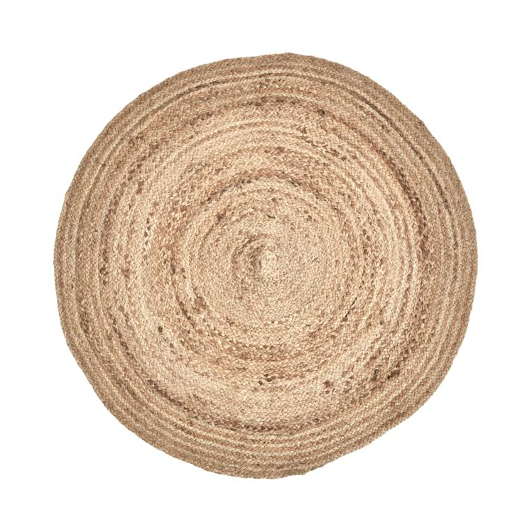 House Doctor Rugy vloerkleed o90 cm Natuur | Scandinavisch Interieur | Hoogpolige vloerkleden | Beige