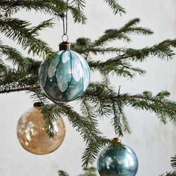 Runy kerstbal Ø8 cm, 2 delen - Lichtblauw - House Doctor
