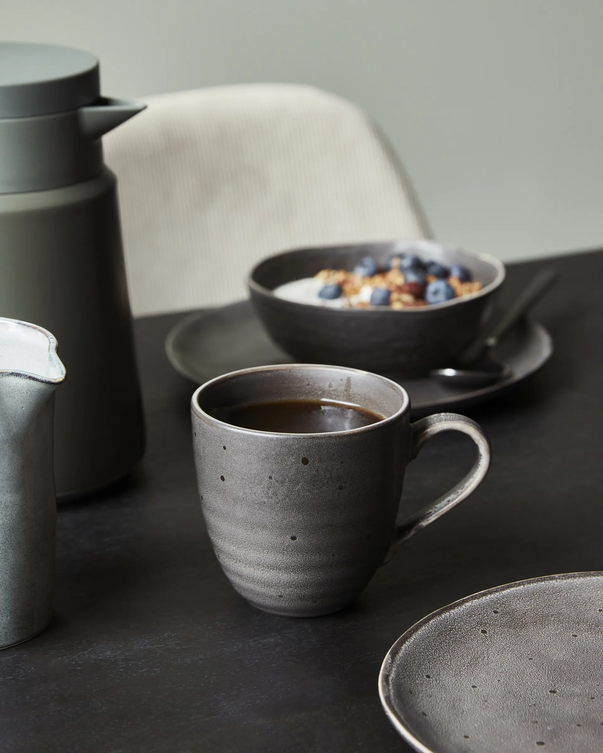 Rustic brunchkit 12-delig, Donkergrijs House Doctor