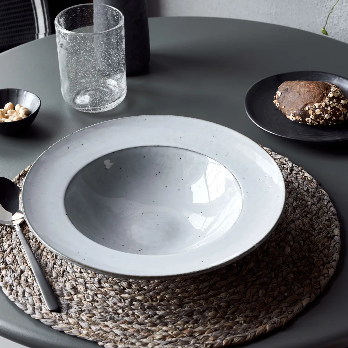 Rustic pastabord Ø26 cm, Grijs-blauw House Doctor