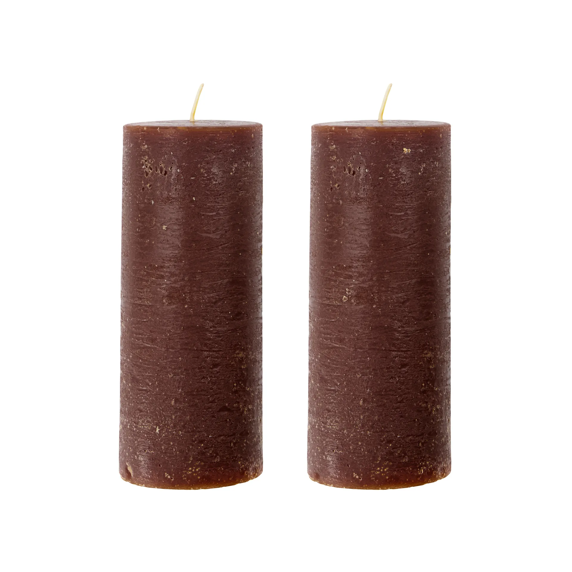 Rustic Wax blokkaars 15 cm 2-pack, Cognac House Doctor