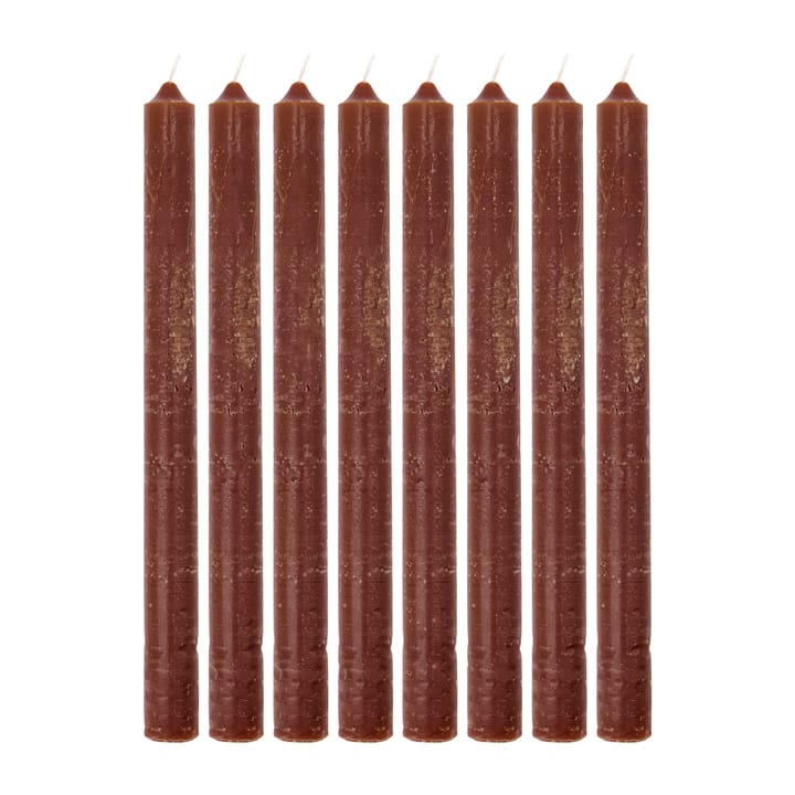 Rustic Wax kaars 25 cm 8-pack - Cognac - House Doctor