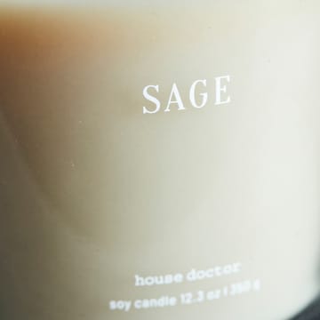 Sage geurkaars 50 uur - Blauw - House Doctor