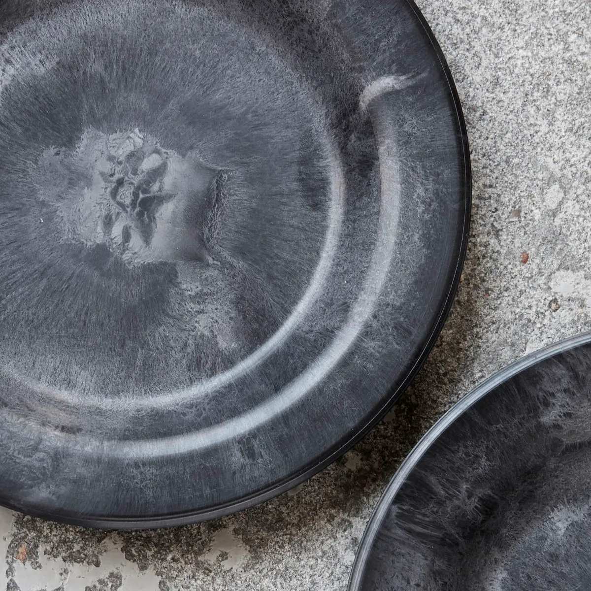 Serveur bordje 18 cm 4-pack, Zwart House Doctor