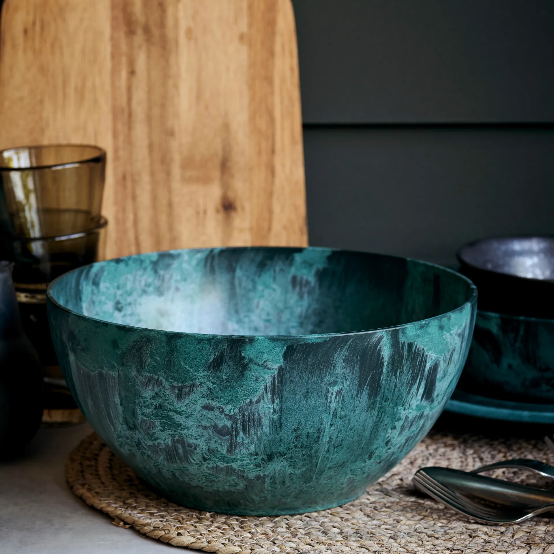 Serveur serveerschaal Ø24 cm, Groen House Doctor