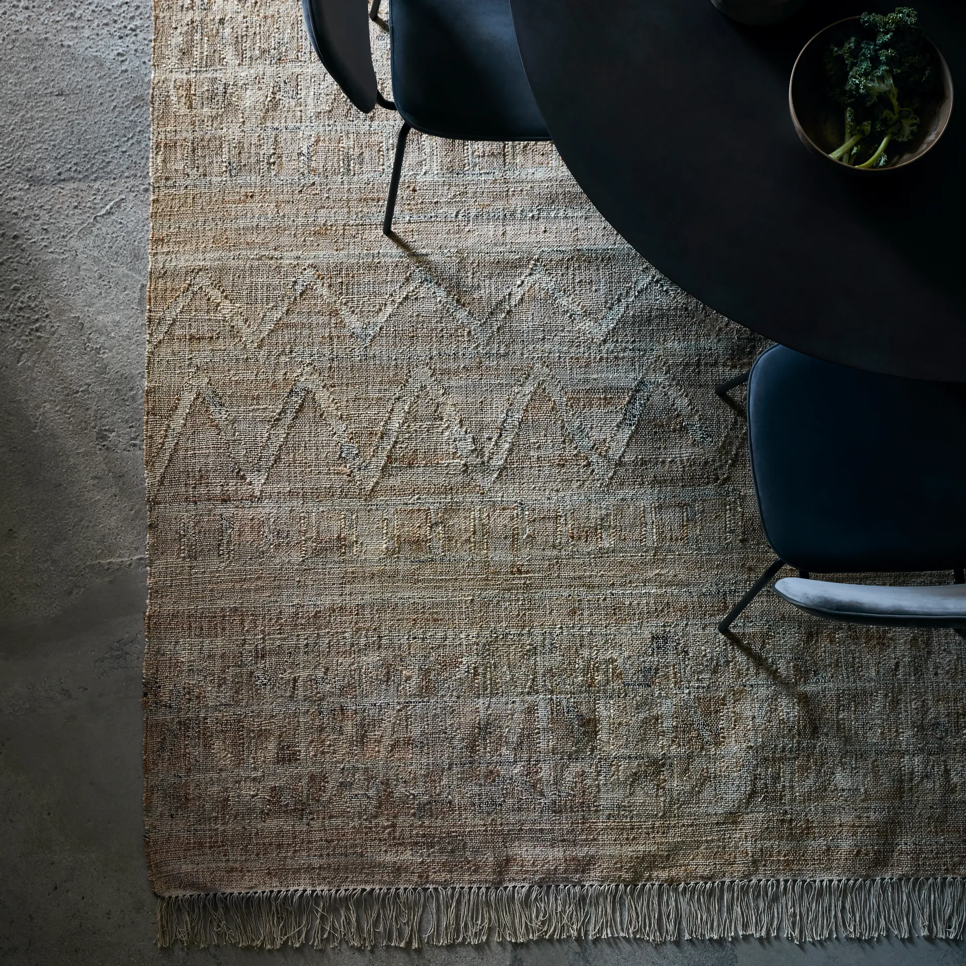 Shriv vloerkleed 250x250 cm, Zand House Doctor