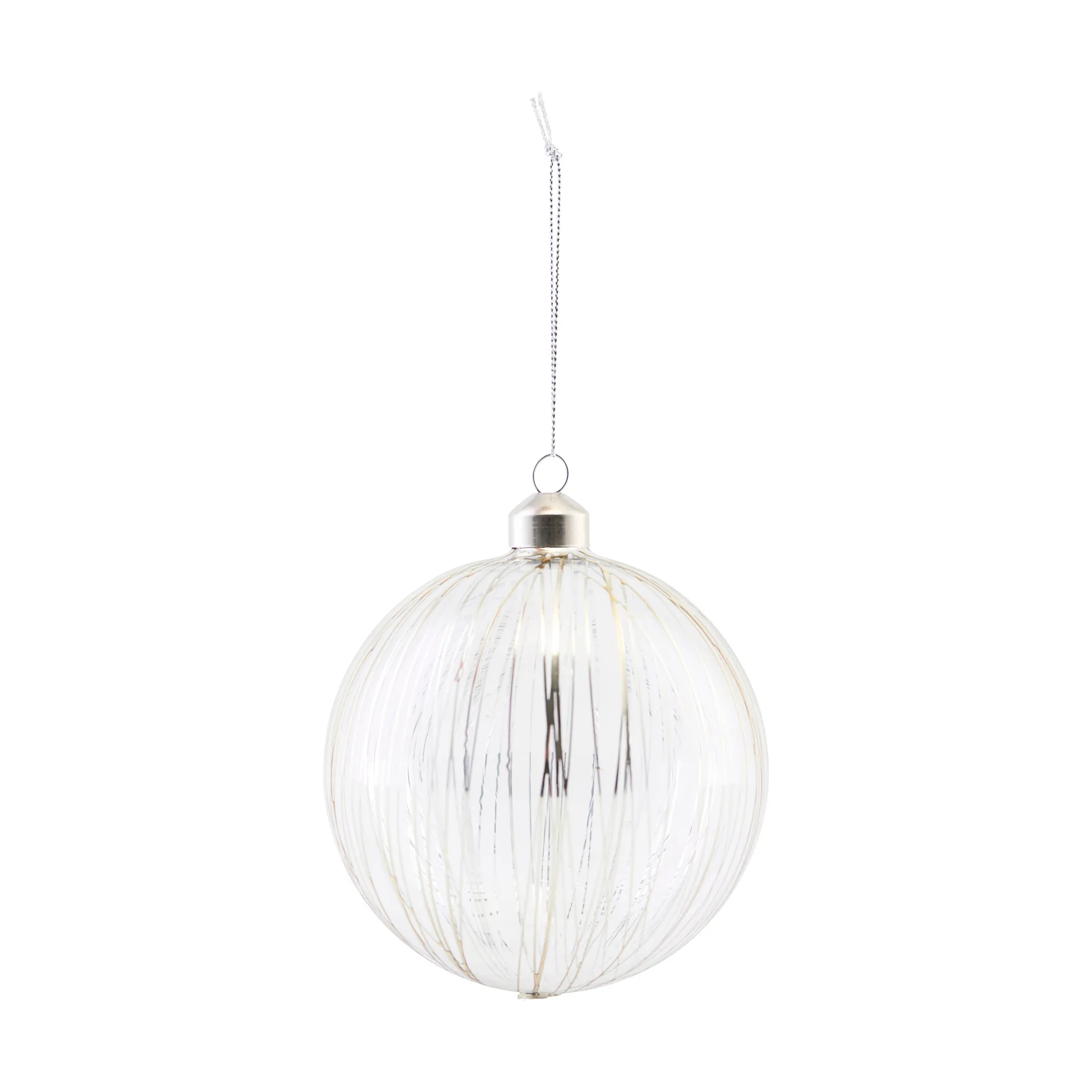 Silver lines kerstbal, Zilver House Doctor