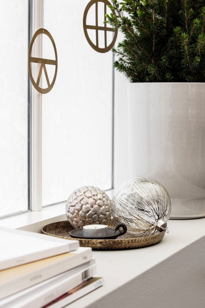 Silver lines kerstbal, Zilver House Doctor