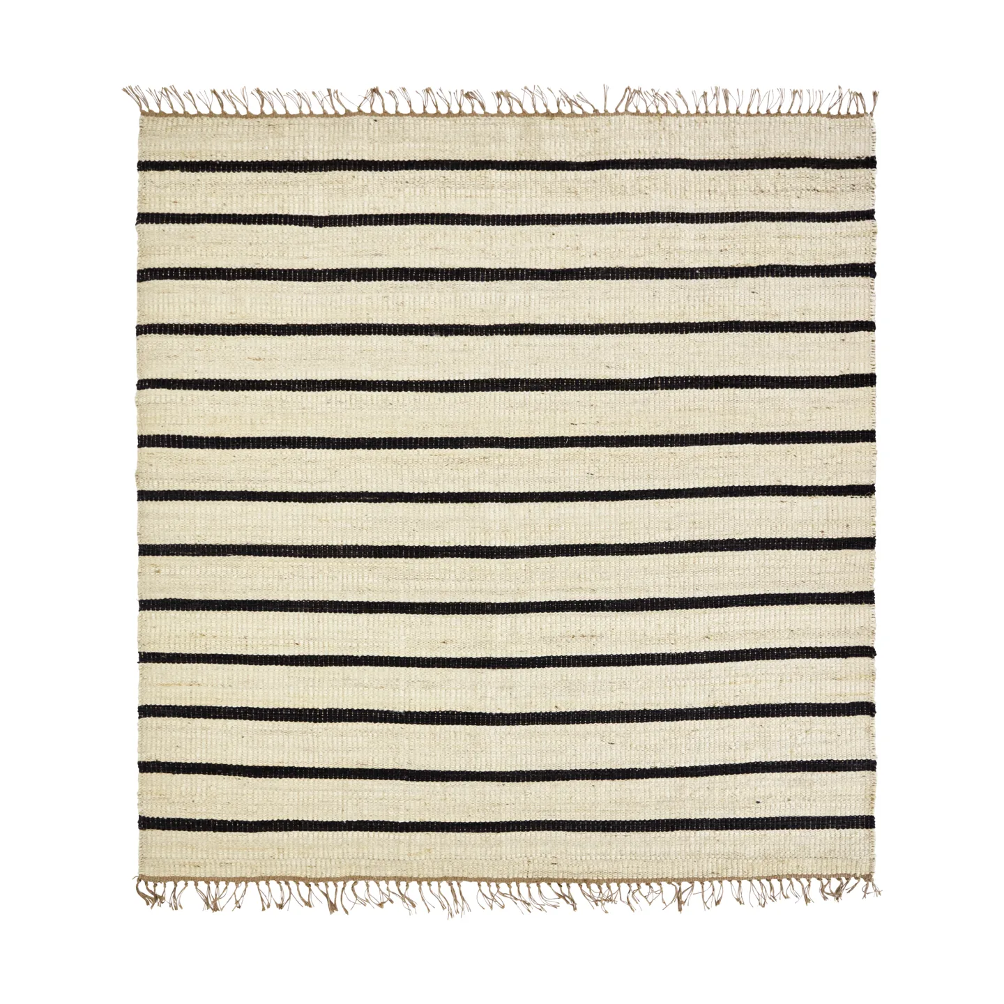 Sima vloerkleed 180x180 cm, Zwart-natuur House Doctor