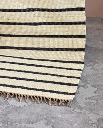 Sima vloerkleed 180x180 cm - Zwart-natuur - House Doctor