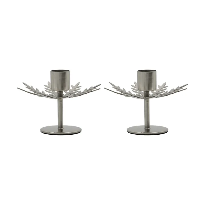 Snowflake kandelaar 2-pack - Zilver finish - House Doctor