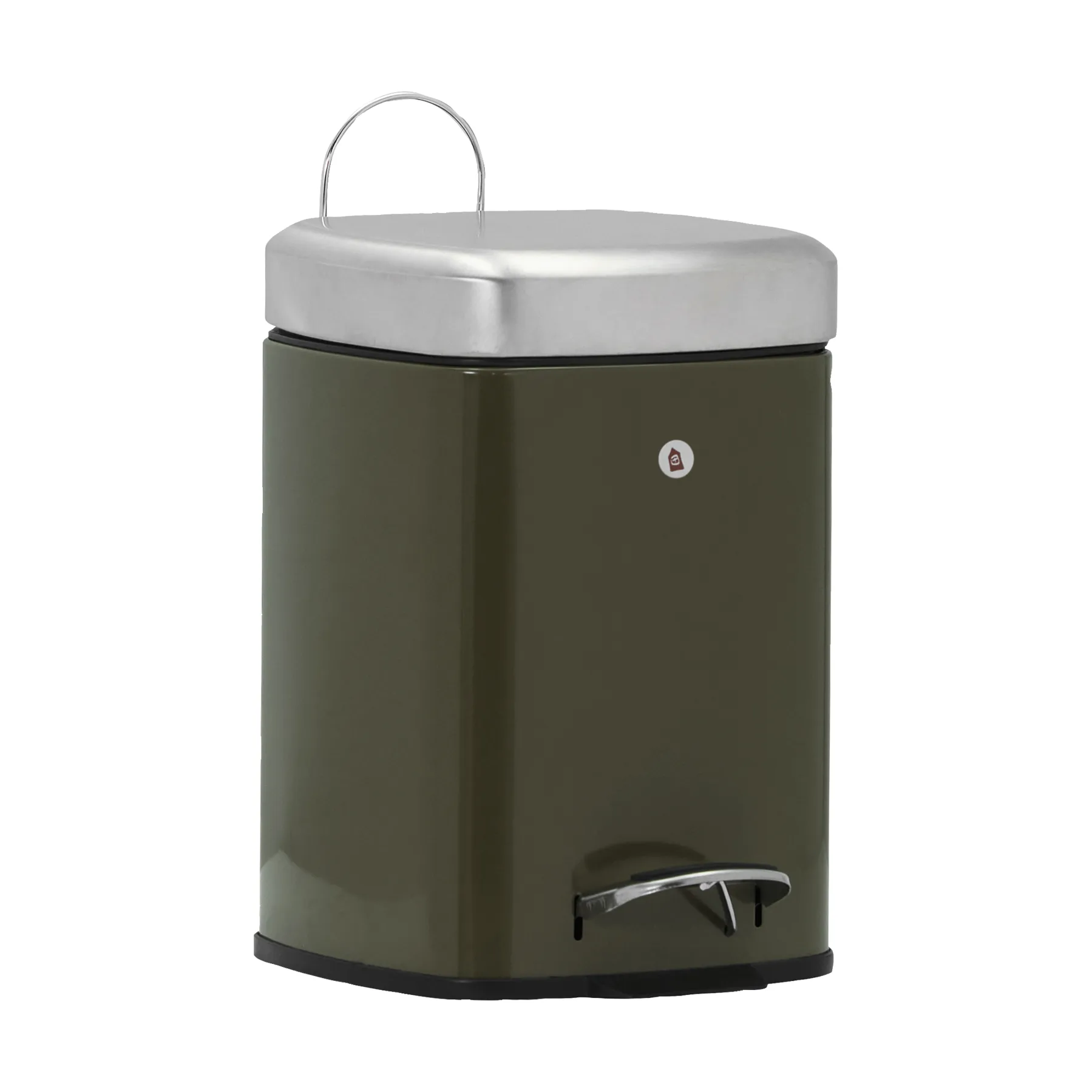 Sort prullenbak, Diepgroen, 20,5x27,5x29,5 cm House Doctor