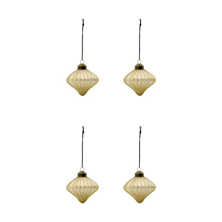 Spin kersthanger 4-pack - Champagne - House Doctor