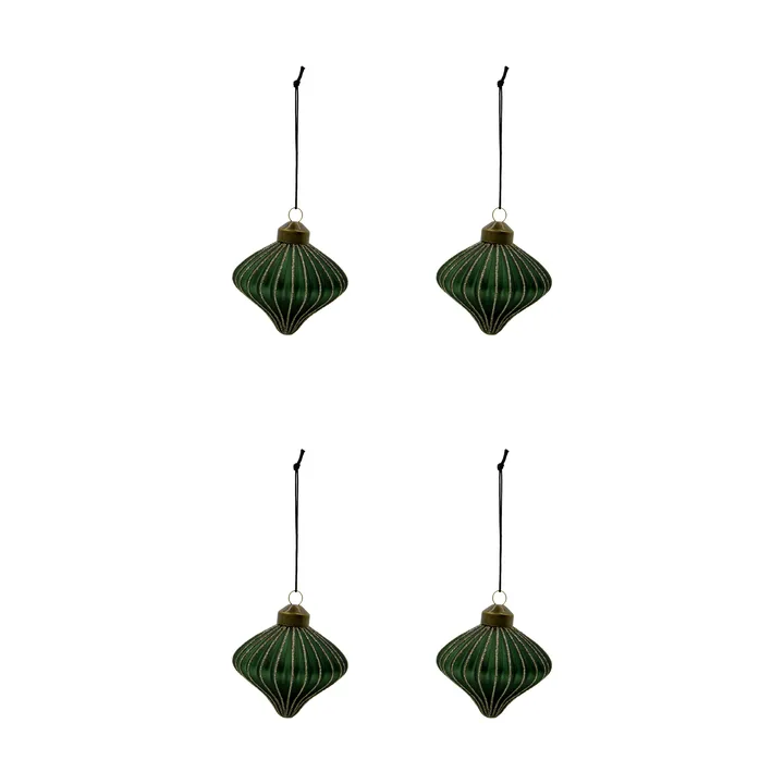 Spin kersthanger 4-pack - Groen - House Doctor