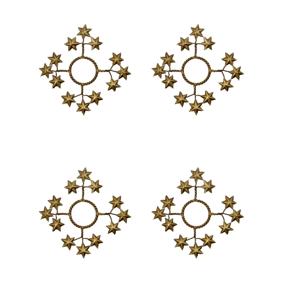 Star kaarsenmanchet 4-pack, Goudkleurig House Doctor
