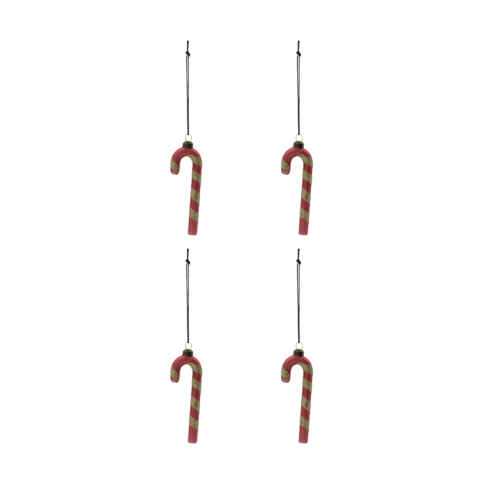 Stick kersthanger 4-pack, Vergrijsd rood House Doctor