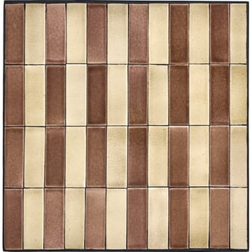 Stripe café tafel 62x62 cm - Dusty rose-beige - House Doctor