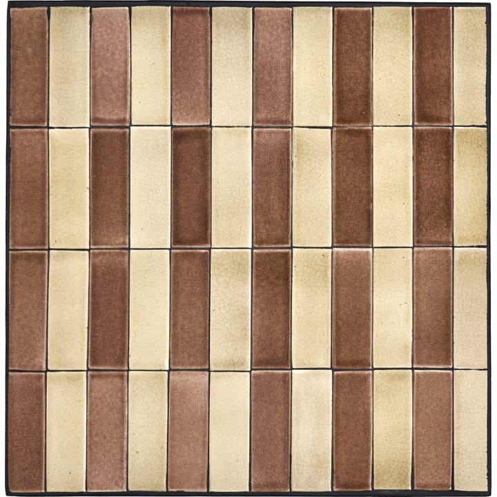 Stripe café tafel 62x62 cm, Dusty rose-beige House Doctor