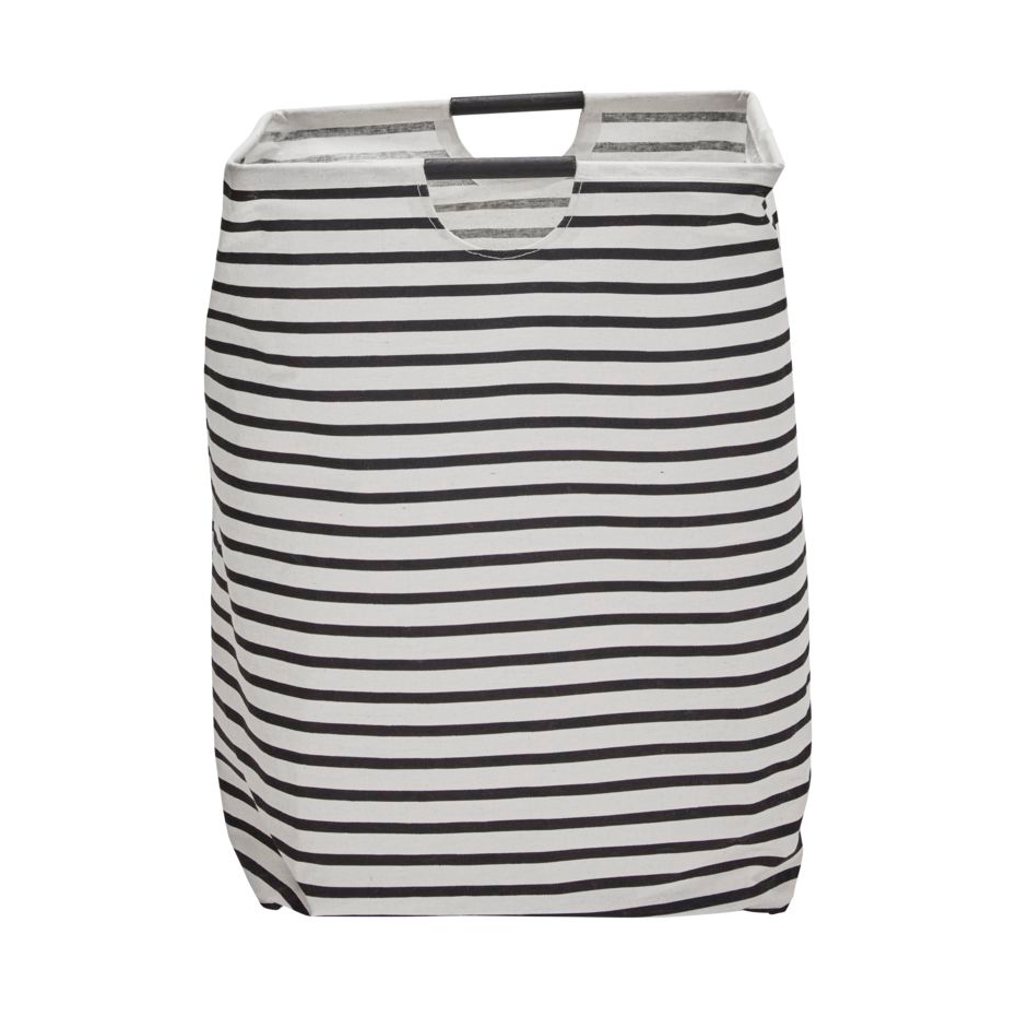 House Doctor Stripes wasmand Zwart-wit | Scandinavisch Interieur | Wasmanden | Zwart